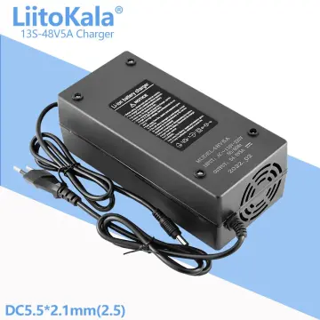 Liitokala 54.6V 2A Charger 13S 48V Li-ion Battery Pack Output DC