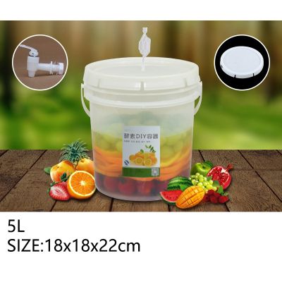 Plastic Bucket for Wine Fermentation Leakproof Container Beer Fermenter with Airlock Faucet and Lid