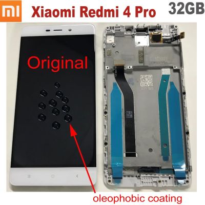 100% ทำงาน Xiaomi Redmi 4 Pro เซ็นเซอร์ประกอบจอแสดงผลแอลซีดีดีจิไทเซอร์10หน้าจอสัมผัสพร้อมกรอบ Redmi 4 Prime 32Gb
