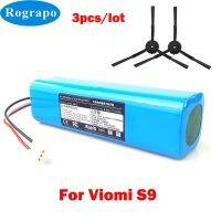 New 14.8V 6800mAh-5600mAh Li-ion Battery Pack and Side Brush For Viomi S9 ROIDMI EVE PLUS Robotic Vacuum Cleaner Parts