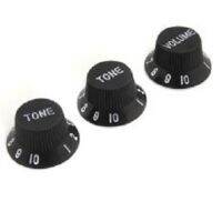 Proline   1-Volume 2-Tone Control Knob For Electric Guitar Pickup Black