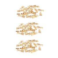 Brass 6.3 mm Connectors Female Spade Cable Terminals, 80 Piece