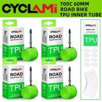 ภายใน Cylami-Tubo TPU Ultraligero Para Bicleta De Carretera ชุดอุปกรณ์ภายใน Parche De Tubo,Longitud De Válvula FV, 60มม.,700X18/25/28/32C