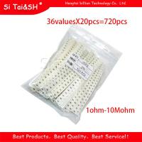 36valuesX20pcs=720pcs 0603 1ohm 10Mohm SMD Resistor Kit Assorted Kit 1% component diy samples kit new and original