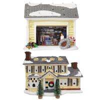 Christmas Snow Village LED เครื่องประดับ Figurine มือทาสี Griswold Holiday House บ้านพักตากอากาศสำหรับ Home Lawn Boys Girls