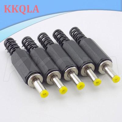 QKKQLA 5pcs DC Male Plug 4.0*1.7mm Power Adapter Socket Outlet Power Jack Connector Welding Audio DIY Parts Yellow Head