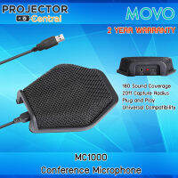 Movo MC1000 Conference USB Microphone for Computer Desktop and Laptop with 180° / 20 Long Pick up Range Compatible with Windows and Mac for Dictation, Recording, YouTube, Conference Call, Skype