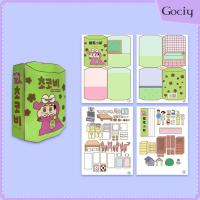 Gociy สมุดกิจกรรม Diy Montessori หนังสือเงียบสารพัดของที่ระลึกงานปาร์ตี้กลางแจ้งดินสอสีชินจัง