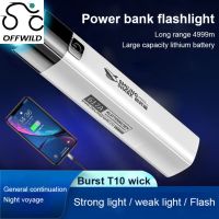 OFFWILD ไฟฉายขนาดเล็ก1200 MAh,ไฟฉาย USB โทรศัพท์มือถือชาร์จไฟได้ไฟฉายแรงสูงแบบชาร์จไฟได้