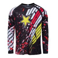 HOT★Camiseta Moto จักรยานแขนยาวขี่จักรยานเสื้อ Mtb Downhill เสื้อยืด Ropa Motocross Enduro Mx Mountain Bike เสื้อผ้าเสื้อผ้า