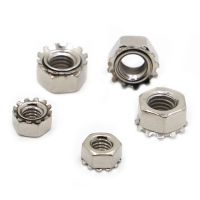 Nickel Plated Carbon Steel Hexagon Hex Toothed Serrated Washer Gasket Lock Nut K Type Nut M3 M4 M5 M6 M8 M10