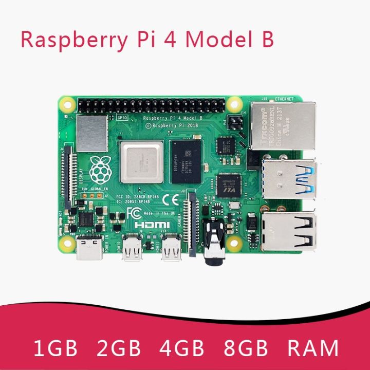 Official Original Raspberry Pi 4 Model B 4b Dev Board RAM 1GB 2GB 4GB ...