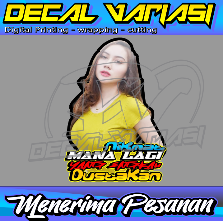 Stiker Cewek Sexy Stiker Nikmat Mana Lagi Yang Engkau Dustakan