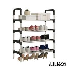 JIJI (TITAN Steel Shoe Rack) / Stainless Steel/ PP / 4 Tier / 5 Tier / 6 Tier / Easy Assemble / (SG)