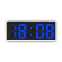 นาฬิกานาฬิกาปลุกดิจิตอลควบคุมด้วยเสียงนาฬิกา LED Modus Malam เลื่อนอุณหภูมินาฬิกาตั้งโต๊ะ/โต๊ะทำงานนาฬิกาดิจิตอลหน้าจอขนาดใหญ่