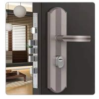 【YF】 Universal Security Anti-theft Door lock Indoor Bedroom Living Room Mechanical Vintage door Lock Handle set