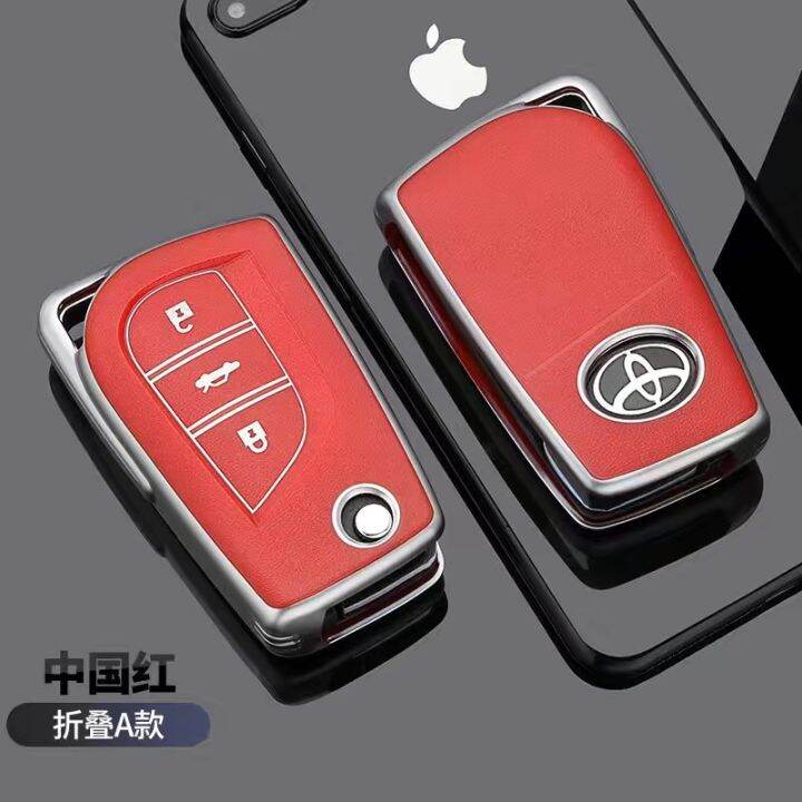 ychic-tpu-pc-toyota-corolla-key-key-pendant-ที่ใส่กุญแจ-พวงกุญแจโลหะ-เคส-keyfob-สำหรับ-toyota-corolla-ralink-camry-chrr-rav4-izoa