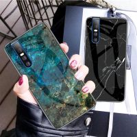 ♝♗ Vivo V15 Pro Y91 Y91i Y93 Y95 Y17 Y85 Marble Ultra-Thin Tempered Glass Back Cover Phone Case เคสโทรศัพท์มือถือแบบบางพิเศษสําหรับ