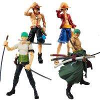 หุ่นของเล่น Luffy Zoro หนึ่งชิ้น18ซม. รูปตัวการ์ตูนมันตุ๊กตาขยับแขนขาได้ขยับได้สำหรับเด็ก