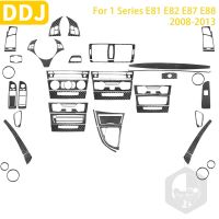 สำหรับ BMW 1 Series E81 E82 E87 E88 2008-2013อุปกรณ์เสริมคาร์บอนไฟเบอร์ภายในรถประตู Handle Steer ล้อ CD แผง Trim สติกเกอร์