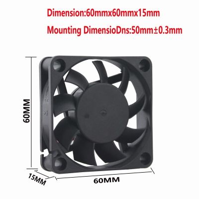 200 Pcs Gdstime 60mm x 15mm DC 5V Brushless PC CPU Cooling Fan 60x60x15mm 6015 Motor Cooler Radiator 6cm 2Pin Cooling Fans