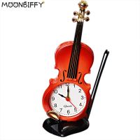 Simulation violin creative fashion simple alarm clock shape musical instrument cartoon Desktop living room ornaments plastic