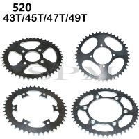 Motorcycle rear sprocket, 520mm 43T 45T 47T 49T, suitable for off-road vehicle moped chain wheel