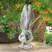 【HOT】 Angel Memorial and Redemption Statue Resin Crafts Decoration Garden Accessories Outdoor