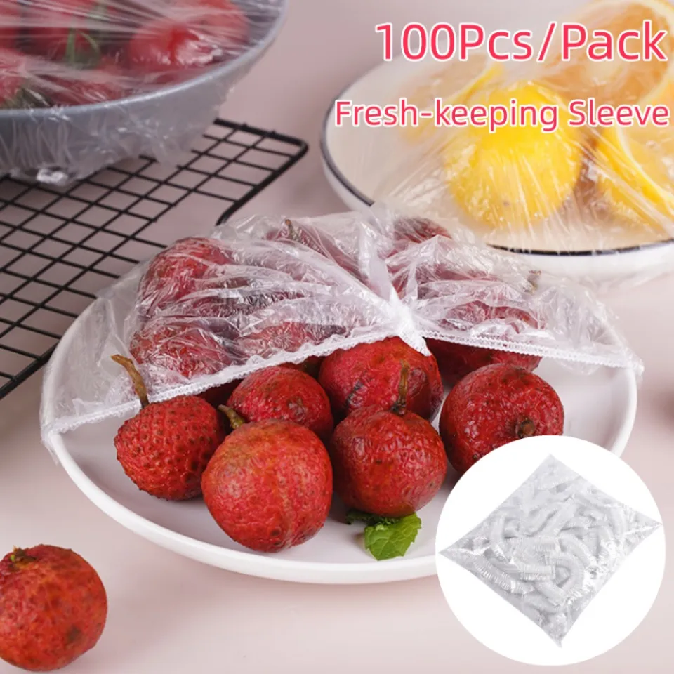 100pcs/pack Disposable Pe Food Storage Bags, Suitable For Kitchen & Outdoor  Camping