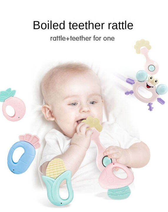 6 Pcs New Born Soft Teethers Rattels Can boil rattles baby toy baby 01