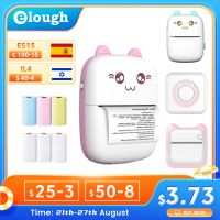 Elough สติกเกอร์ติดเครื่องพิมพ์ฉลากแบบพกพาเครื่องพิมพ์ขนาดเล็กไร้สายแบบไร้หมึกมีเครื่องพิมพ์ความร้อนติดเอง Impresora Portil IOS