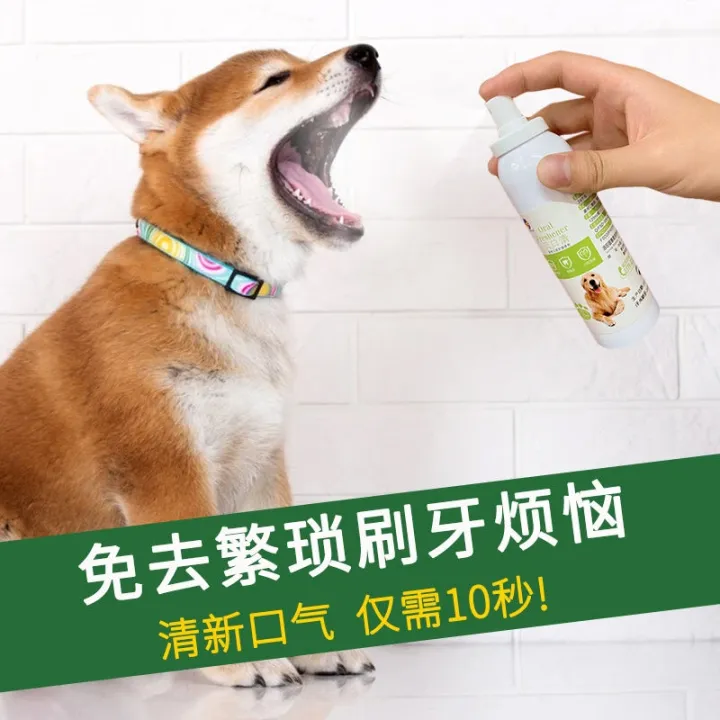 Pet mouth spray dog bad breath gingivitis drooling ulcers tongue sores