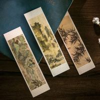 30 Pcs/Pack Chinese Landscape Figure Painting Bookmark Paper Animals Marks Book Reading Item Creative Gift for Kids Stationery