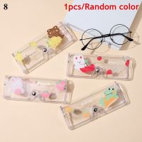 Transparent/Matte Glasses Case Box Carry Box PVC Cartoon Cactus Cow Daisy Fruit Bear Sunglasses Box Eyewear Organizer Protection