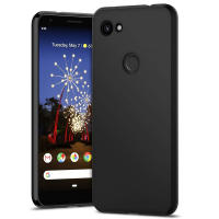 สำหรับ Google Pixel 3a XL 6.0นิ้วเสร็จสิ้นยืดหยุ่น TPU กลับปกยางเจลซิลิโคน Anti-ลายนิ้วมือป้องกันเคสเยลลี่ (สีดำ)