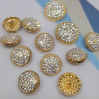 18/23/25MM Round Metal Rhinestone Buttons For Clothing DIY Sewing Accessories Wholesale Luxury Fashion Decor Button Apparel DIY Haberdashery