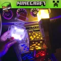 COMELY minecraft ไฟฉาย light mc pixel เกม Minecraft อุปกรณ์ต่อพ่วงแขวนผนังชาร์จไฟ led miner's lamp เปลี่ยนสีขวด
