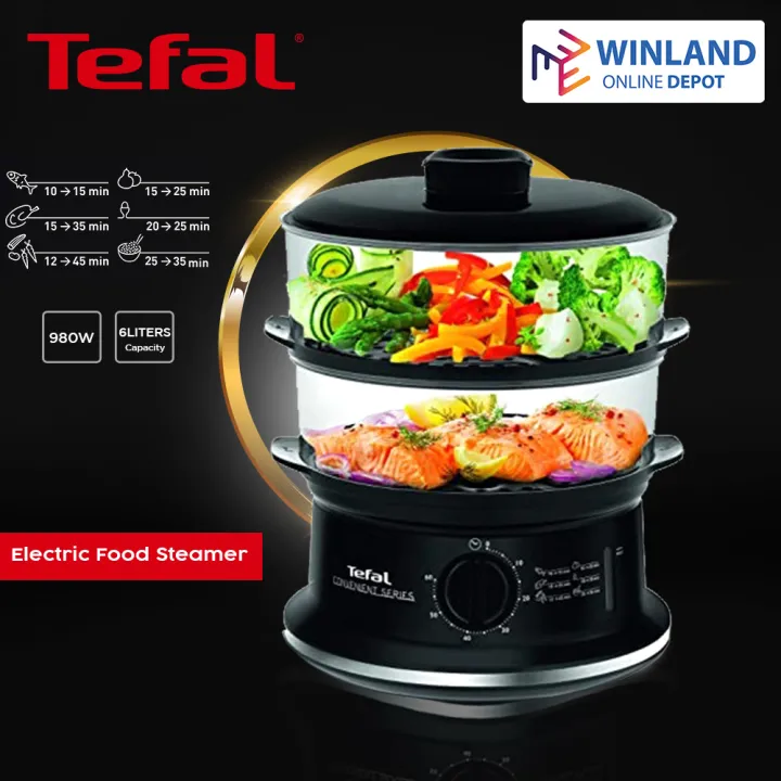 TEFAL Original Electric Food Steamer for Steam Cook ReHeat 980 Watts