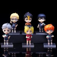 【support-Cod】 IM Collections. Haikyuu หุ่นแอ็กชัน6ชิ้นชุด Hinata Shoyo Oikawa Toru Kozume Kenma Kageyama Tobio ของเล่น10ซม.