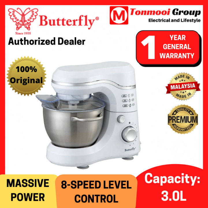 BUTTERFLY BM4351 Heavy Duty Stand Mixer Stainless Steel Bowl 400W Pengadun Besar Lazada