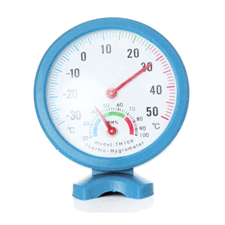 เครื่องวัดอุณหภูมิภายในเครื่องวัดความชื้นของอากาศอนาล็อก-มาตรวัดเครื่องแสดงอุณหภูมิความชื้น2-in-1สำหรับห้องที่บ้านสำนักงานกลางแจ้ง30-50