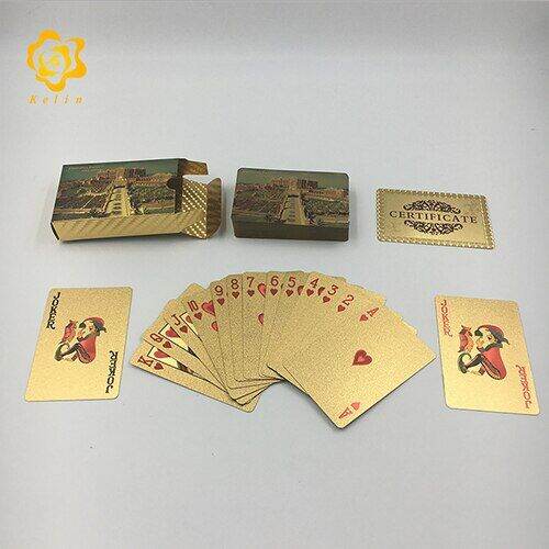 unique game playing cards the Dubai Building and scenery 24K gold foil