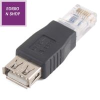 EORRON USB เป็น RJ45 ปลั๊ก คอมพิวเตอร์ เคเบิ้ล คริสตัลเฮด อะแดปเตอร์ Sata อะแดปเตอร์ แล็ปท็อป Transverter ขั้วต่อ USB หญิงกับขั้วต่อ RJ45 ตัวผู้ ขั้วต่ออีเทอร์เน็ต