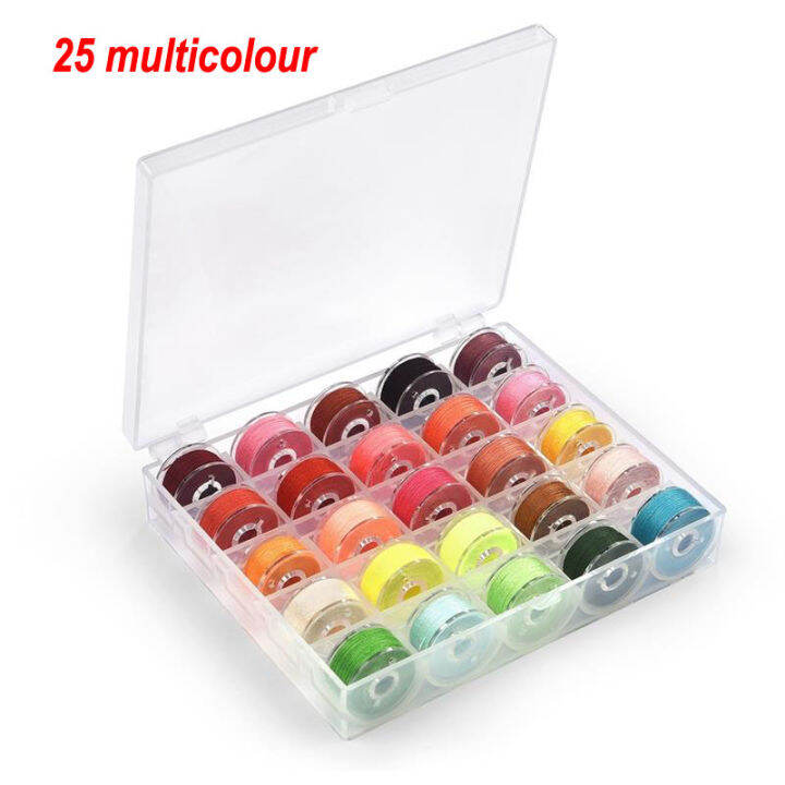 25 Colors/ Set Bobbin Thread Polyester Thread Spools Sewing Machine