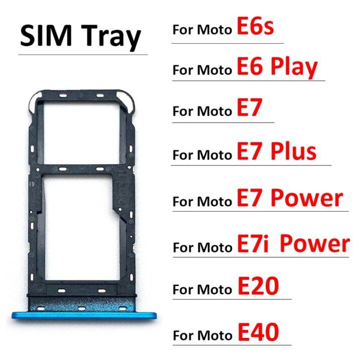 New Sim Tray For Motorola Moto E6 Play E6s E7 Plus E7i Power E20 E40