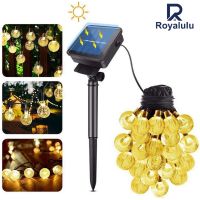 203050 LED Crystal Solar Bulbs Fairy Lights Outdoor Waterproof String Lights for Garden Yard Home Wedding Christmas Decoration