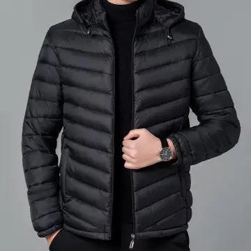 Mens hooded hot sale puffer coats