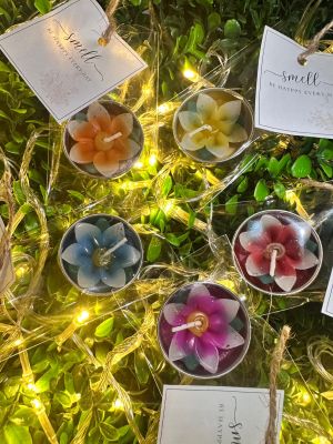 เทียนหอมกลิ่นlotus/ Thai scented candle 5สี(เทียนหอม ดอกไม้ไทย) กลิ่นเบาบางไม่ฉุน เทียนหอมโรแมนติก ของที่ระลึก ของชำร่วย Thaigife