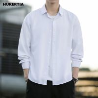 HUKERTIA เสื้อผู้ชายแขนยาวเสื้อผ้างานธุรกิจสบายๆ