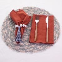 【cw】 Set of 4 Dinner Cloth Napkins 40x40cm Pure Cotton Fabric Comfortable Durable Linen Table PlaceMat for Party Wedding Decoration !